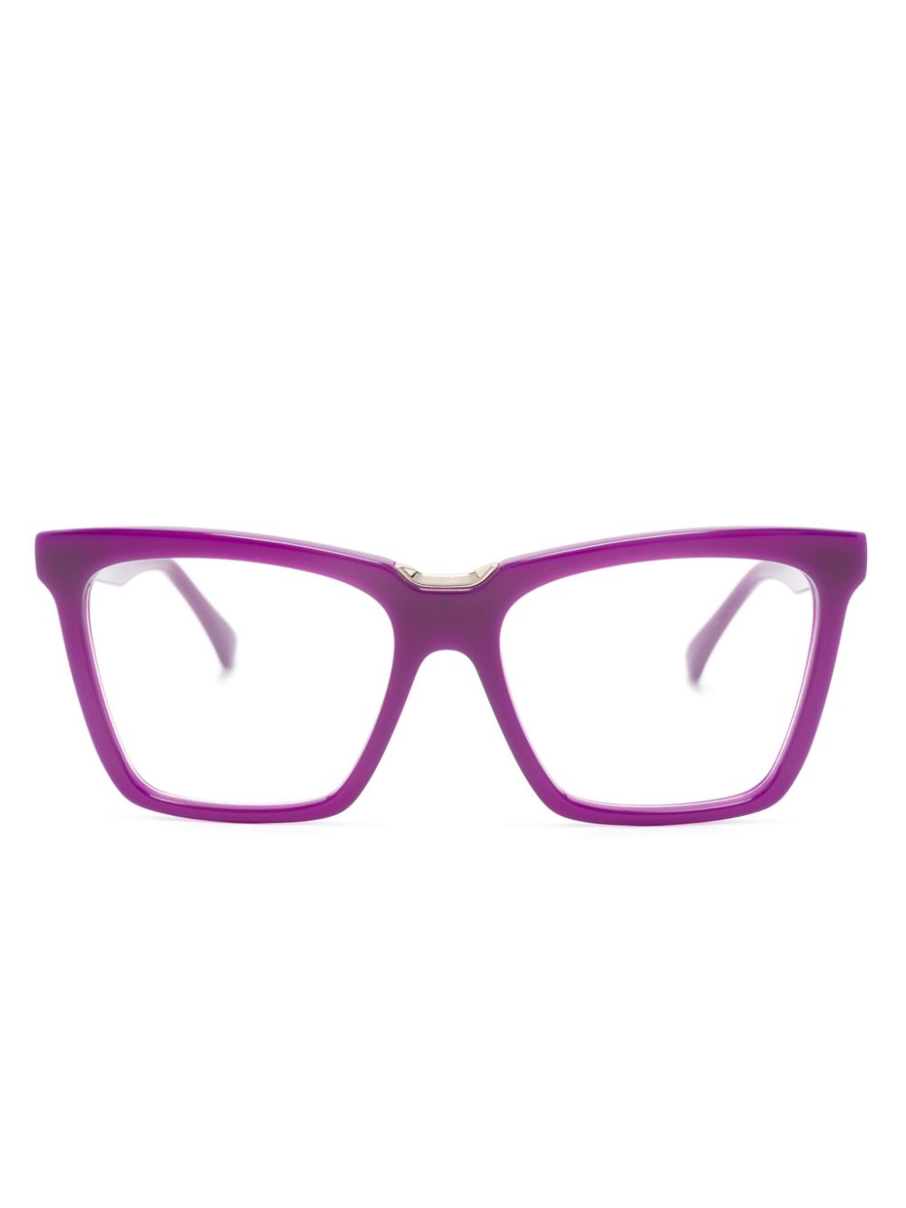 Max Mara Eyewear logo-engraved square-frame glasses - Purple von Max Mara Eyewear