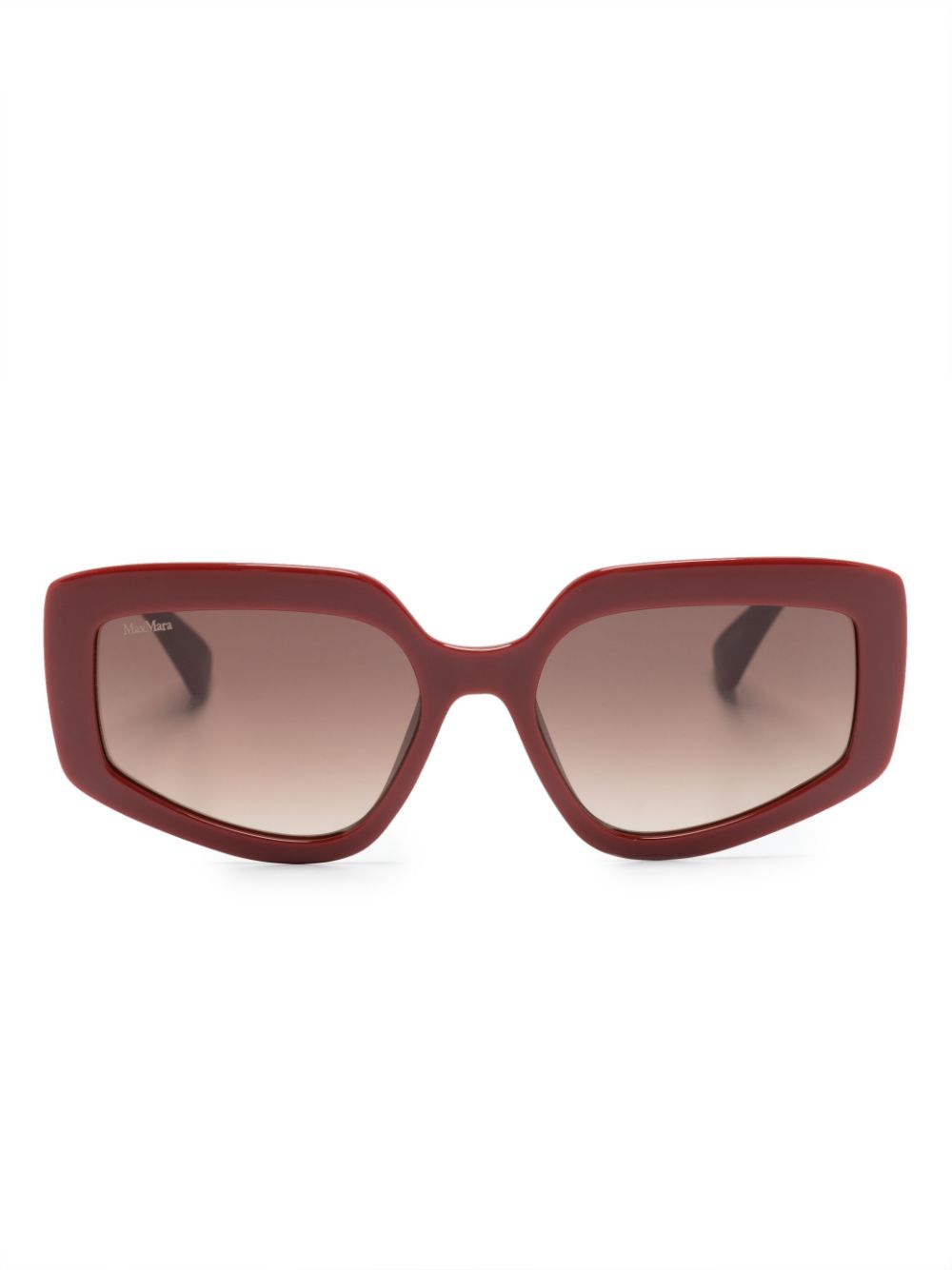 Max Mara Eyewear logo-plaque square-frame sunglasses - Red von Max Mara Eyewear