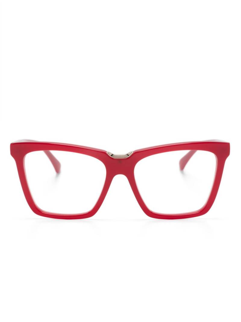 Max Mara Eyewear logo-print cat-eye frame glasses - Red von Max Mara Eyewear