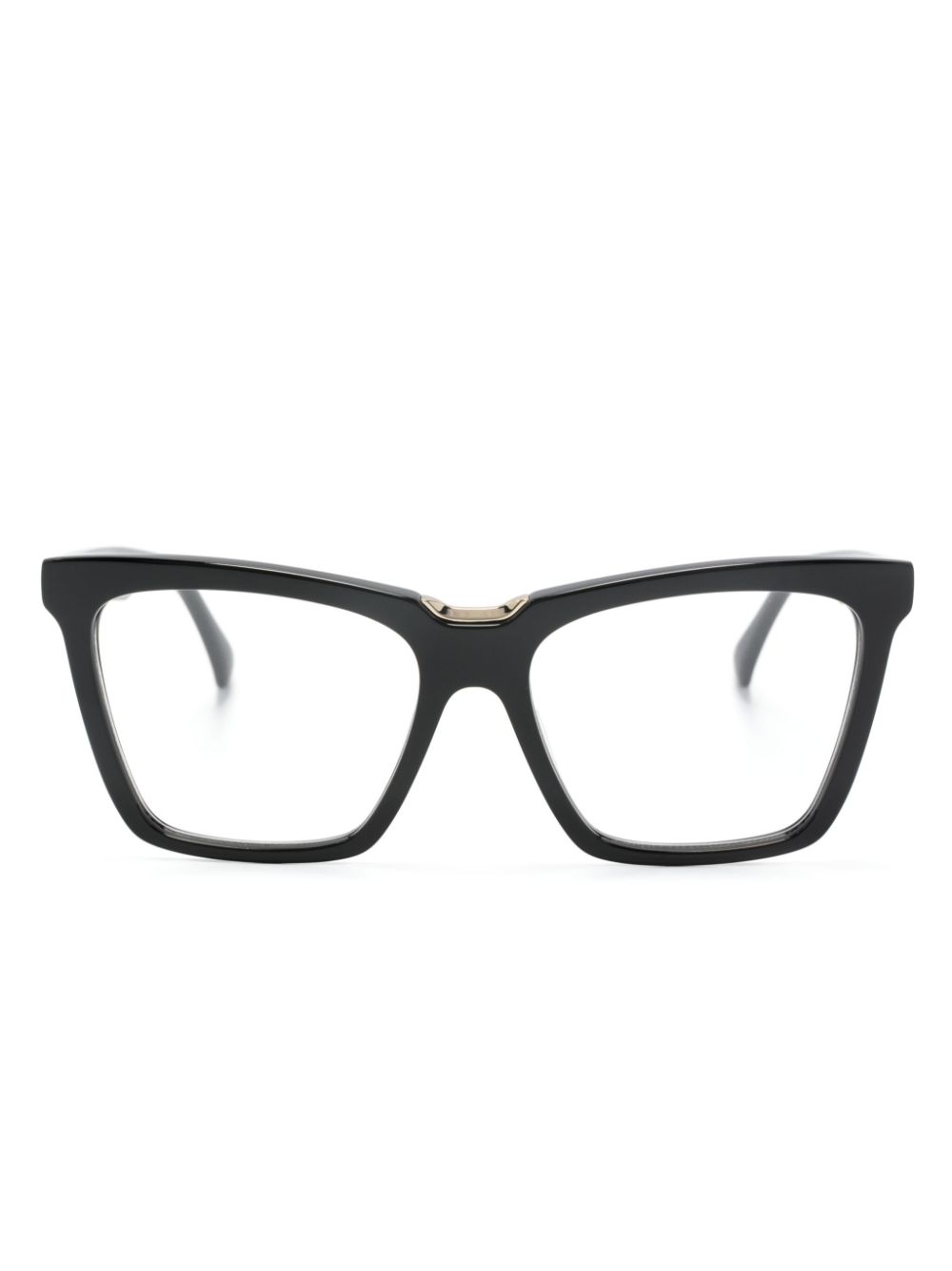 Max Mara Eyewear logo-print rectangle-frame glasses - Black von Max Mara Eyewear