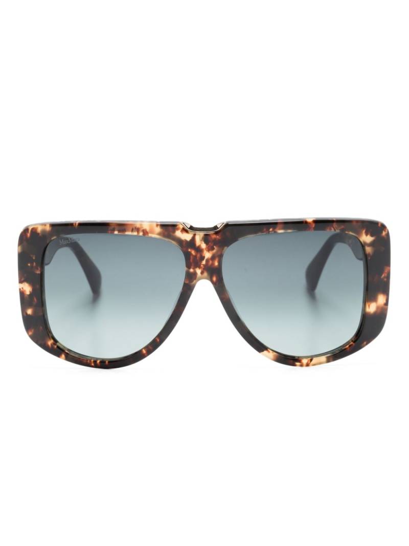 Max Mara Eyewear marbled rectangle-frame sunglasses - Brown von Max Mara Eyewear