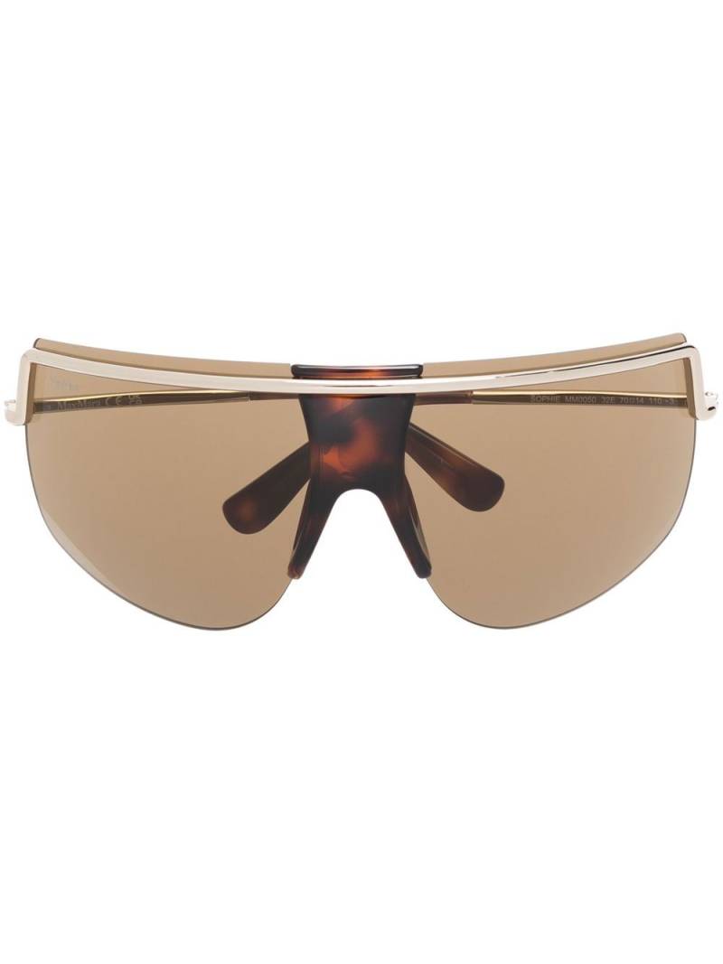 Max Mara Eyewear oversized frameless sunglasses - Brown von Max Mara Eyewear