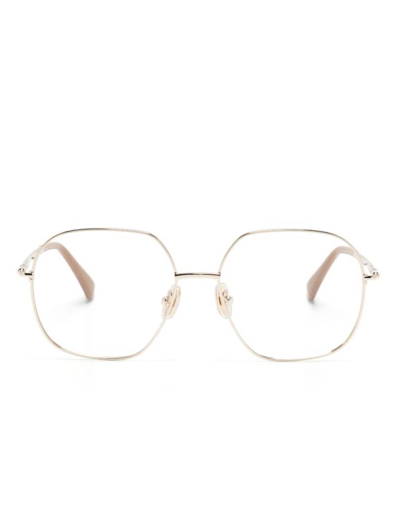 Max Mara Eyewear oversized geometric-frame glasses - Gold von Max Mara Eyewear