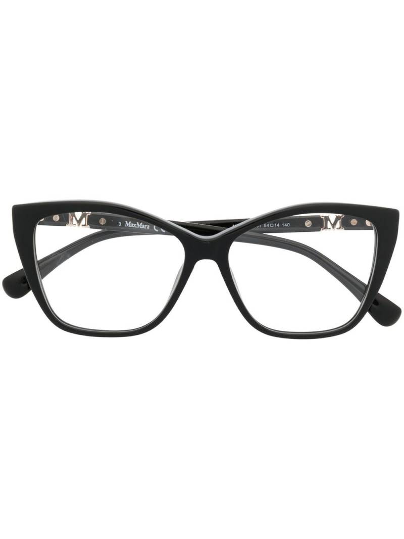 Max Mara Eyewear square frame glasses - Black von Max Mara Eyewear