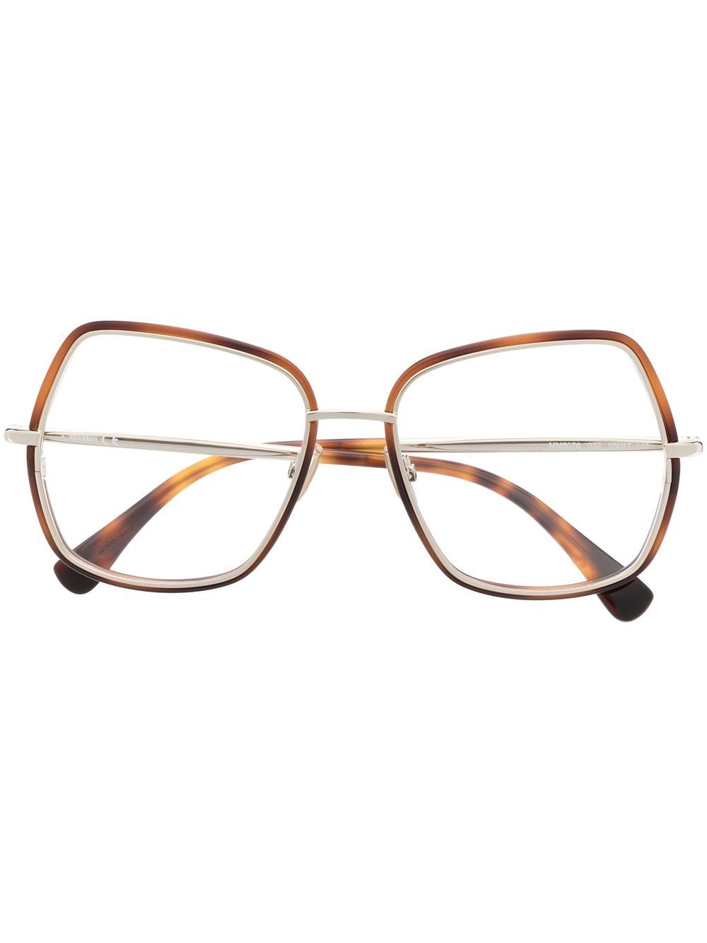 Max Mara Eyewear tortoiseshell-effect oversize-frame glasses - Brown von Max Mara Eyewear