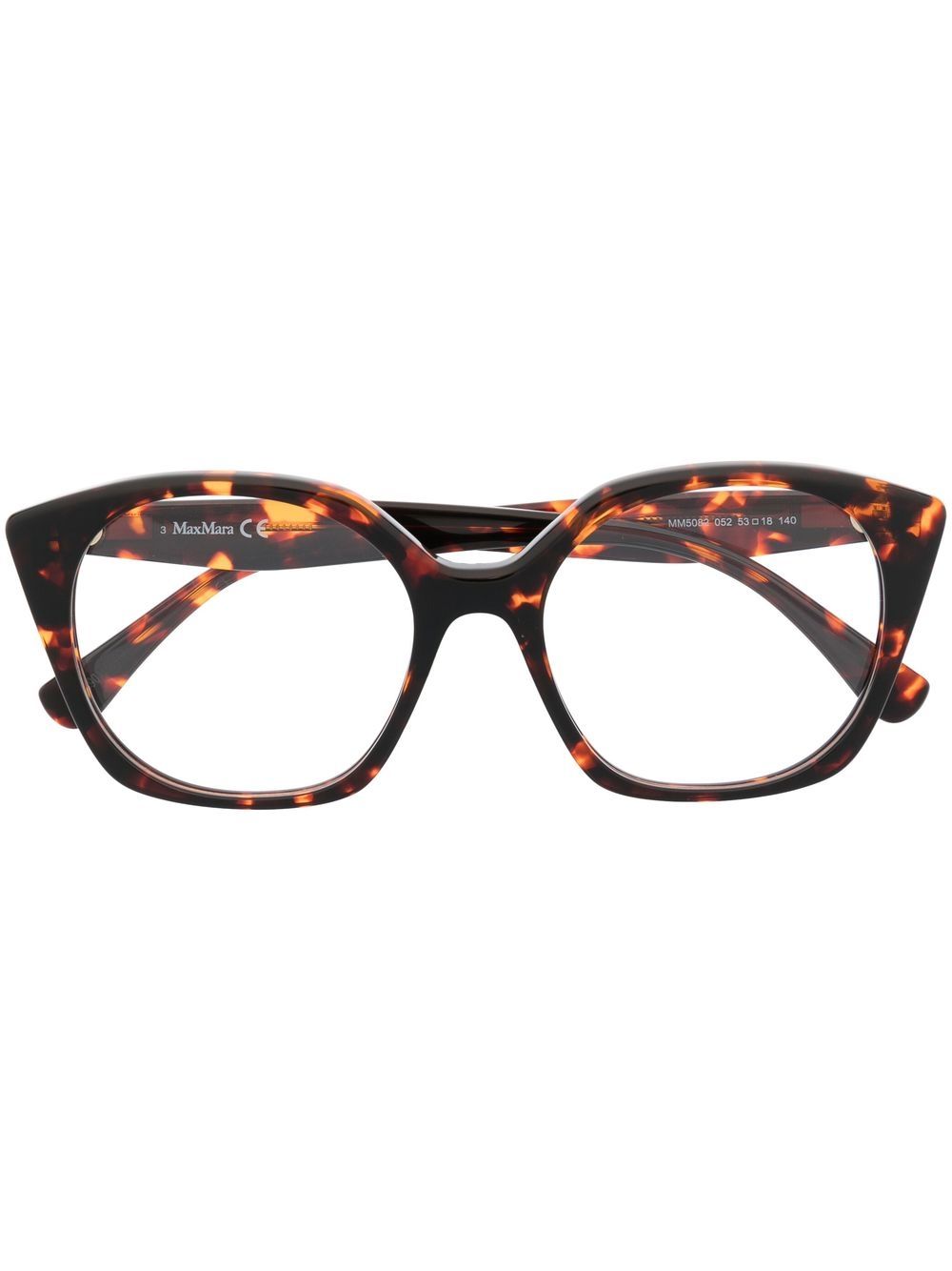 Max Mara Eyewear tortoiseshell oversized-frame glasses - Brown von Max Mara Eyewear