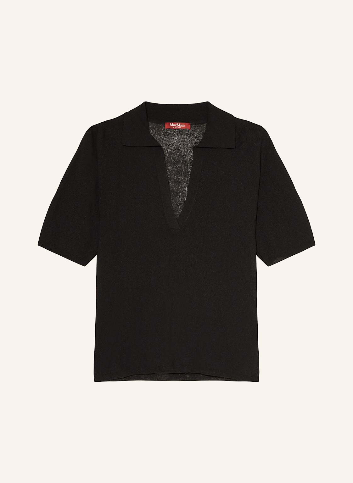 Max Mara Studio Strick-Poloshirt Casarsa schwarz Max Mara Studio Strick-Poloshirt Casarsa schwarz von Max Mara STUDIO