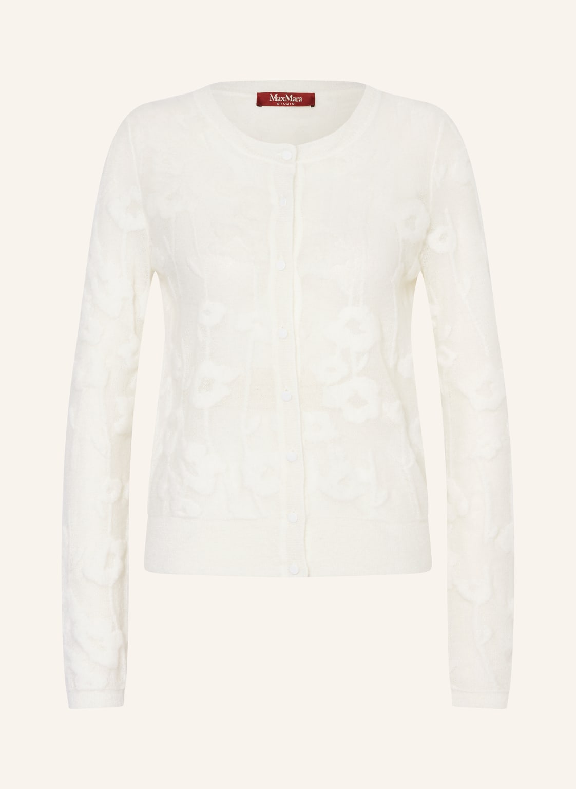 Max Mara Studio Strickjacke Curzio weiss Max Mara Studio Strickjacke Curzio weiss von Max Mara STUDIO