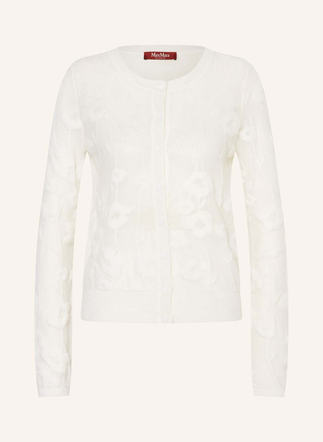 Max Mara Studio Strickjacke Curzio weiss von Max Mara STUDIO