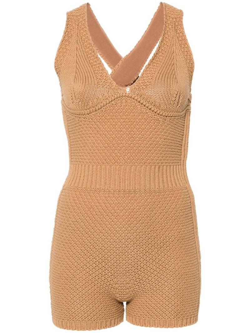 Max Mara Abavo knitted playsuit - Neutrals von Max Mara