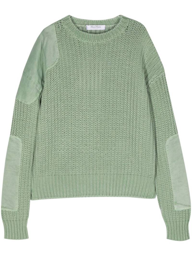 Max Mara Abisso denim-patchwork jumper - Green von Max Mara