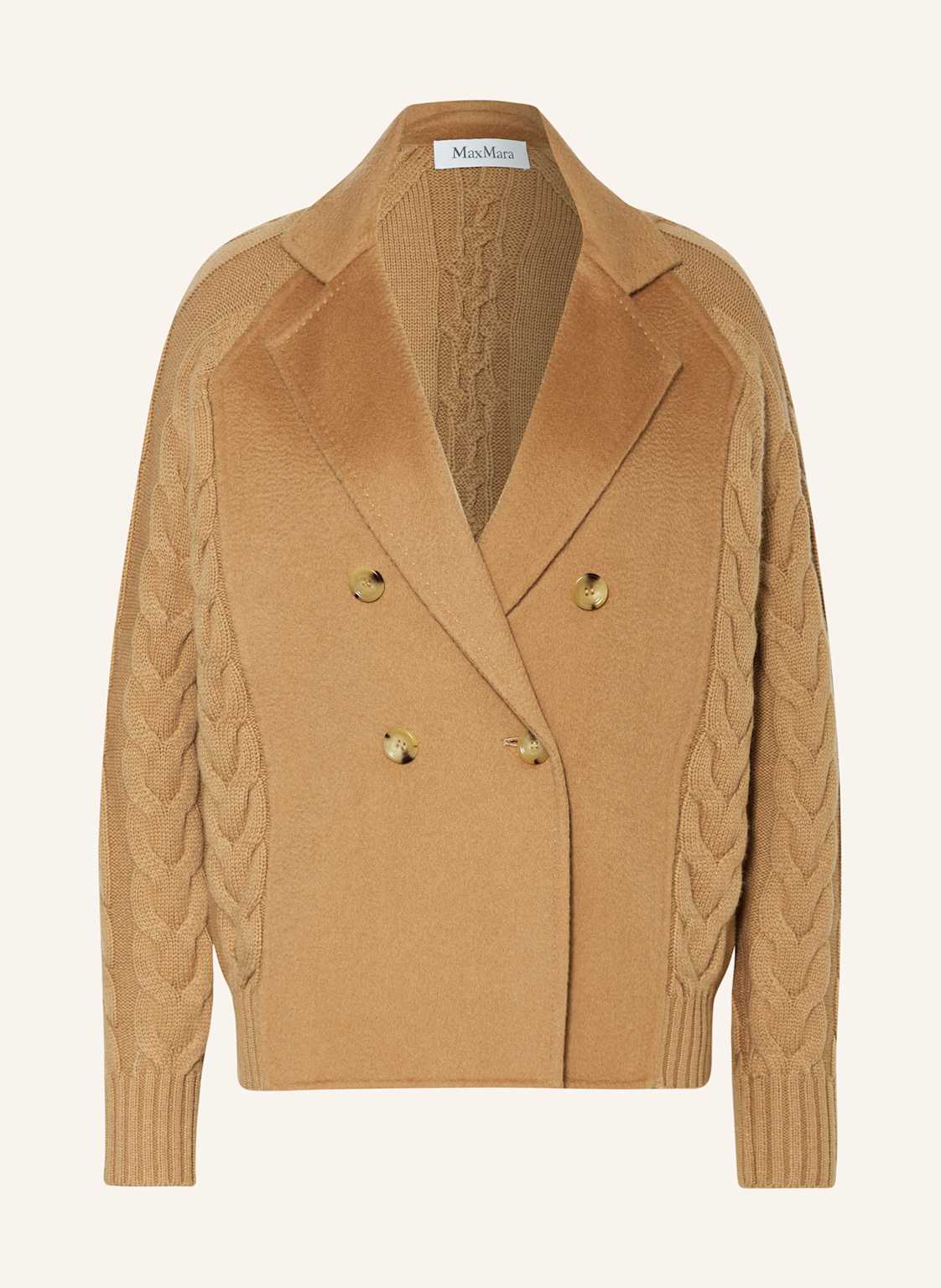 Max Mara Cabanjacke Micio Im Materialmix Mit Cashmere braun von Max Mara