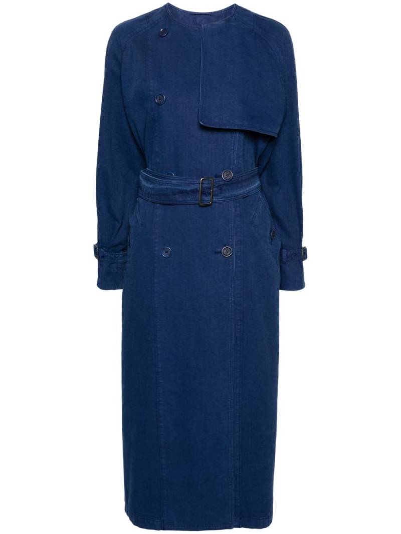 Max Mara Calao canvas trench coat - Blue von Max Mara