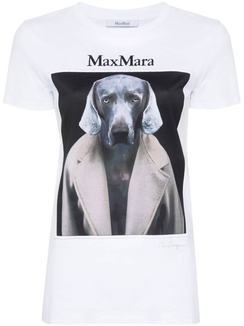 Max Mara Cipria dog-print T-shirt - White von Max Mara