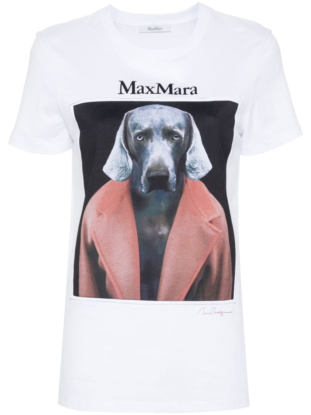 Max Mara Cipria dog-print T-shirt - White von Max Mara