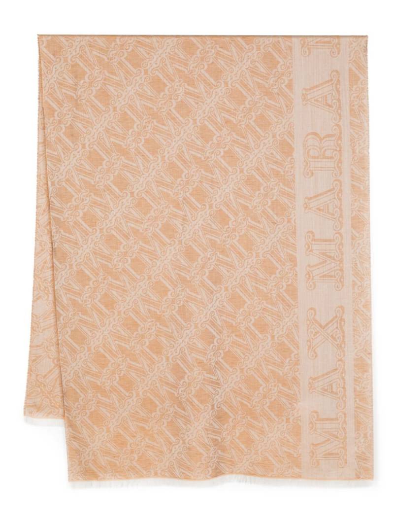 Max Mara Eleonor logo-jacquard scarf - Orange von Max Mara