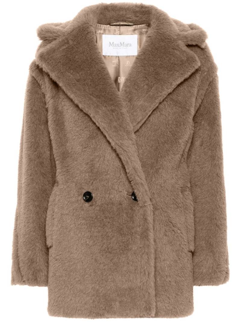 Max Mara Espero faux-fur double-breasted coat - Brown von Max Mara