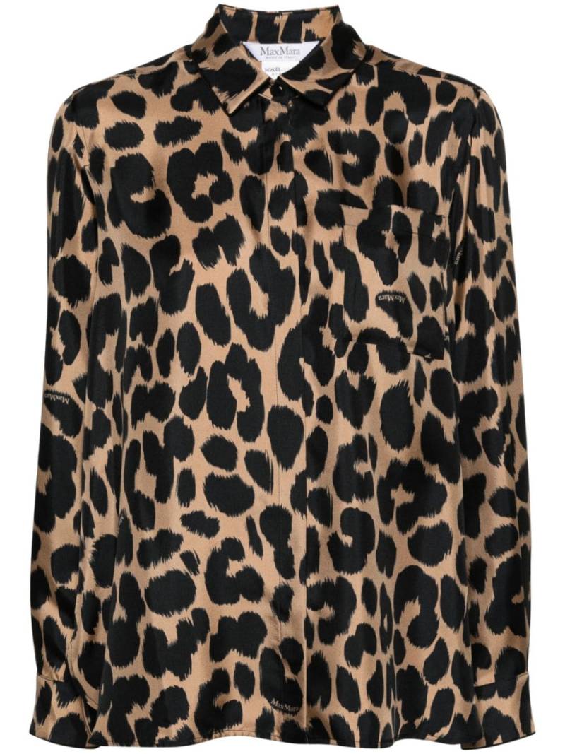 Max Mara Etna leopard-print silk shirt - Brown von Max Mara