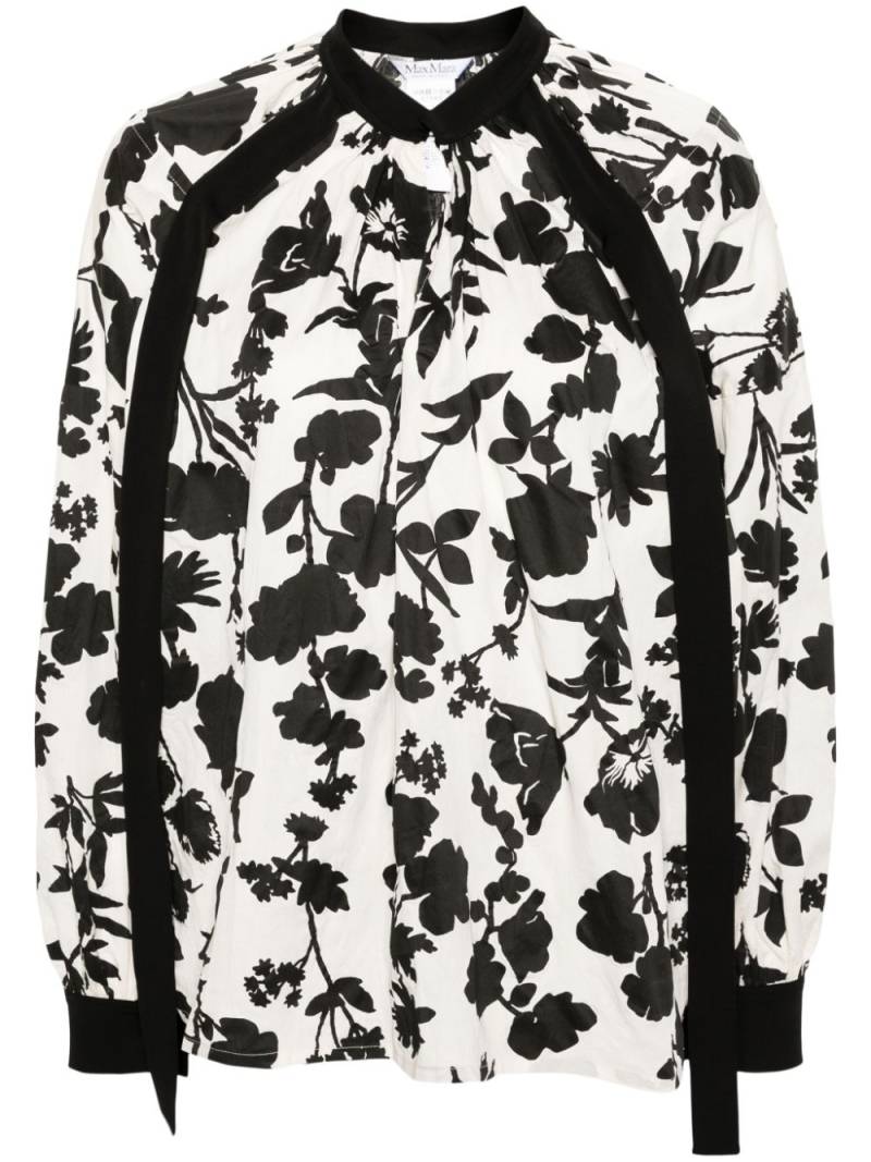 Max Mara Gaetana floral-print cotton blouse - White von Max Mara