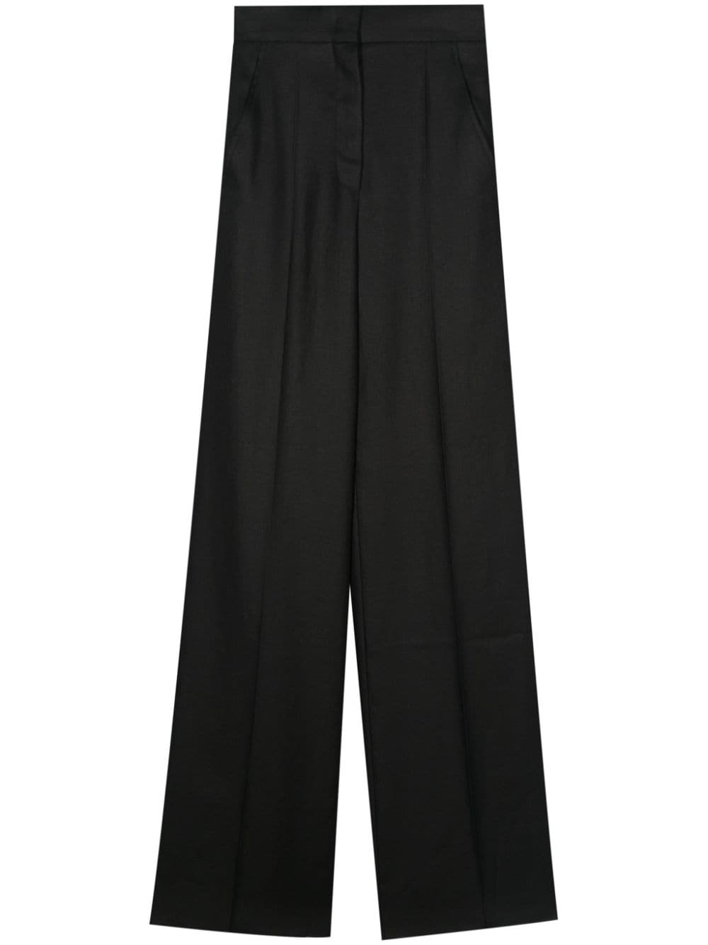 Max Mara Hangar wide-leg linen trousers - Black von Max Mara