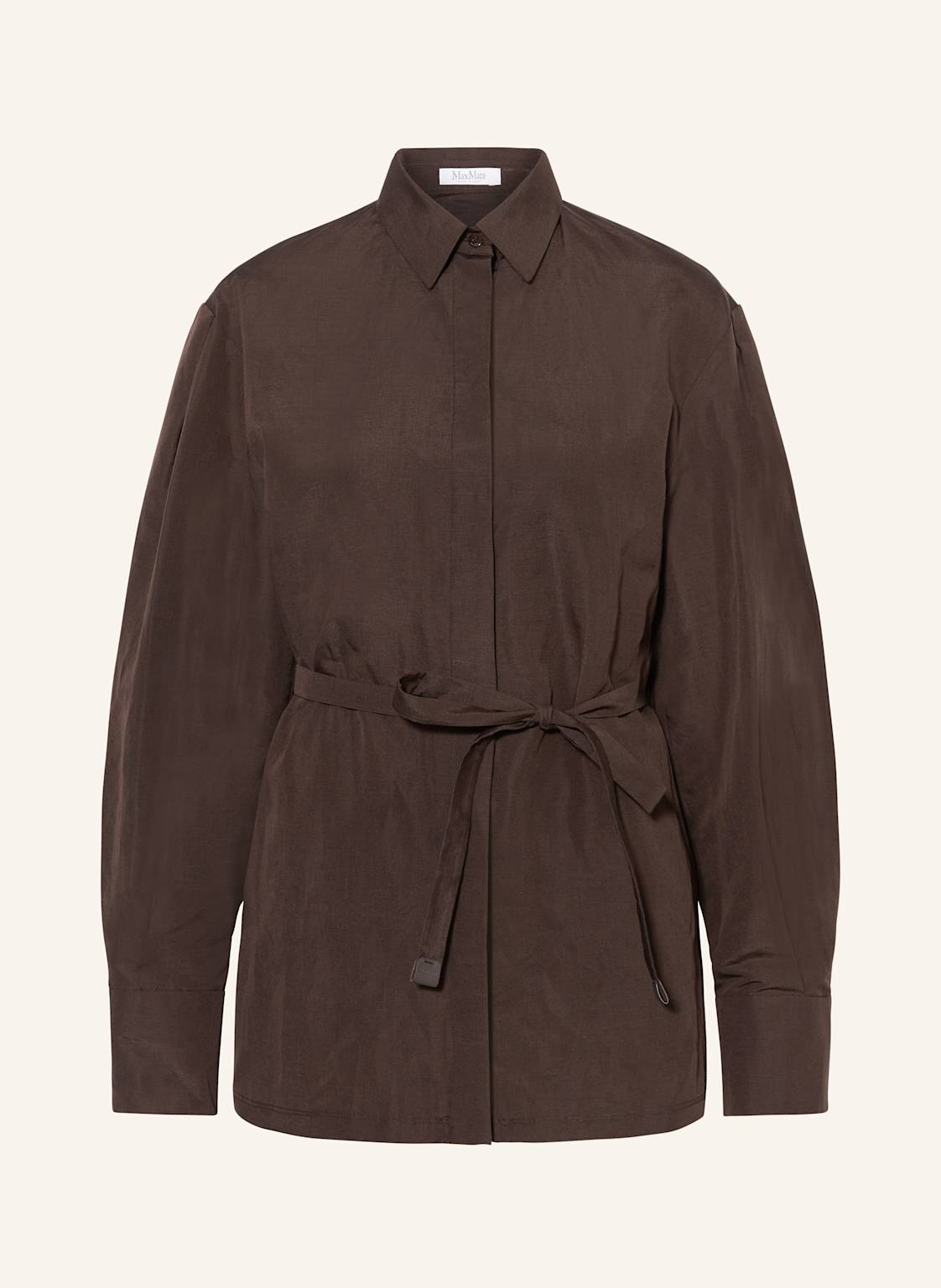 Max Mara Hemdbluse Affari Mit Leinen Und Seide braun Max Mara Hemdbluse Affari Mit Leinen Und Seide braun von Max Mara