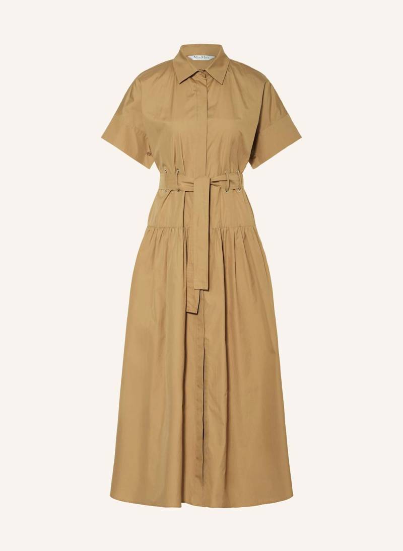 Max Mara Hemdblusenkleid Agoraio braun von Max Mara