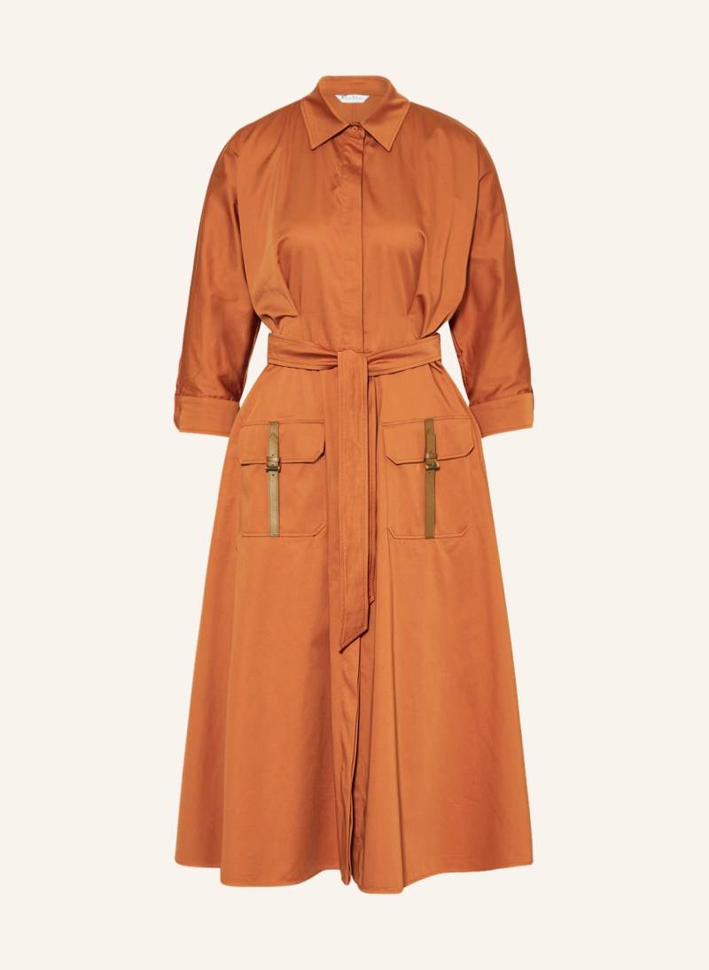 Max Mara Hemdblusenkleid Sibari orange von Max Mara