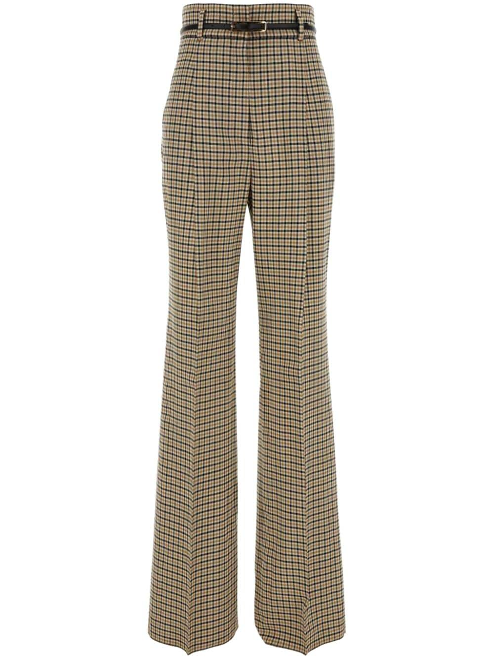 Max Mara Jacopo wool check trousers - Brown von Max Mara