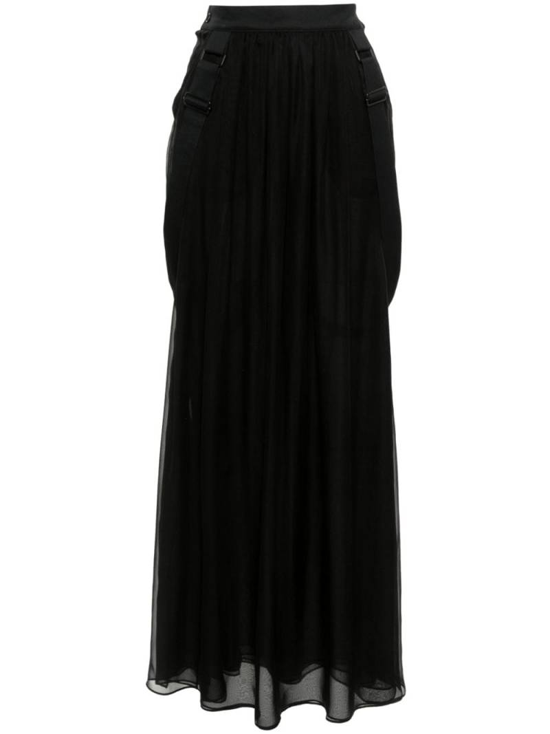 Max Mara Jedy chiffon maxi skirt - Black von Max Mara