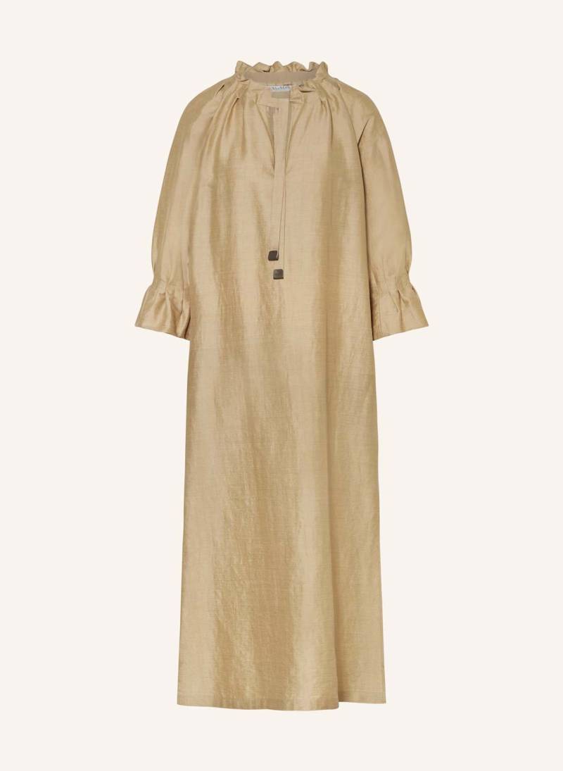 Max Mara Kleid Jene Mit Leinen Und Seide beige von Max Mara