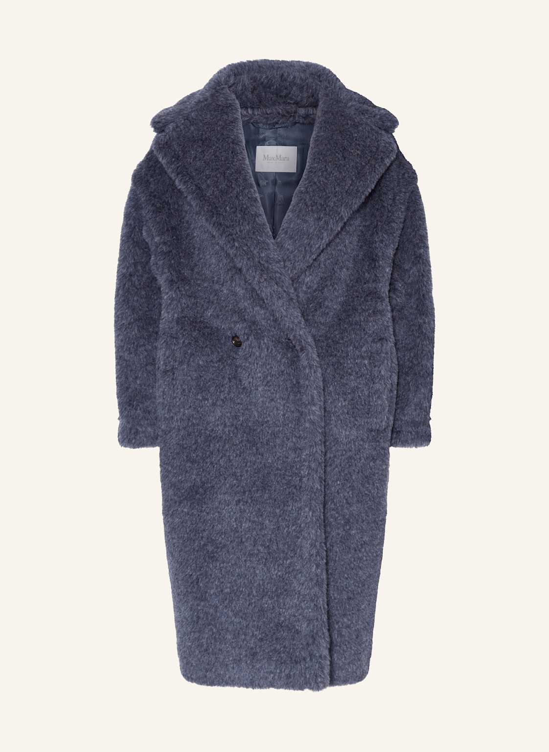 Max Mara Kunstfell-Mantel Zebra blau Max Mara Kunstfell-Mantel Zebra blau von Max Mara