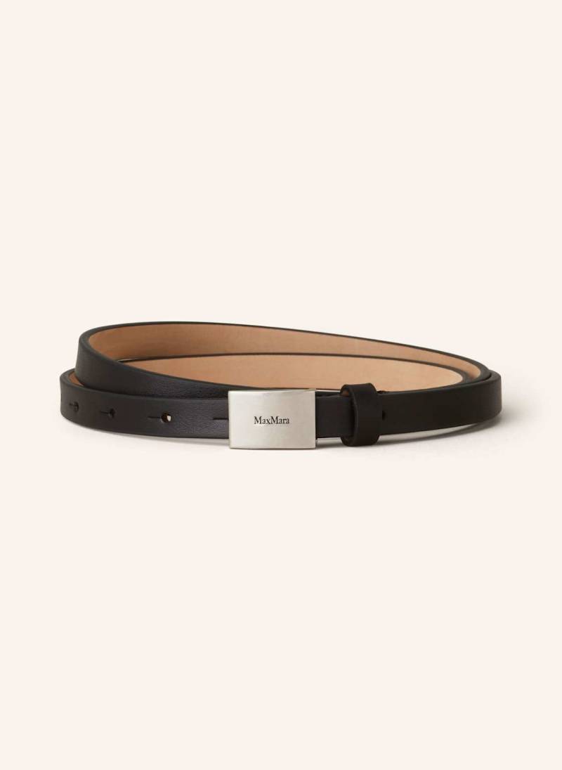 Max Mara Ledergürtel plate15 schwarz von Max Mara