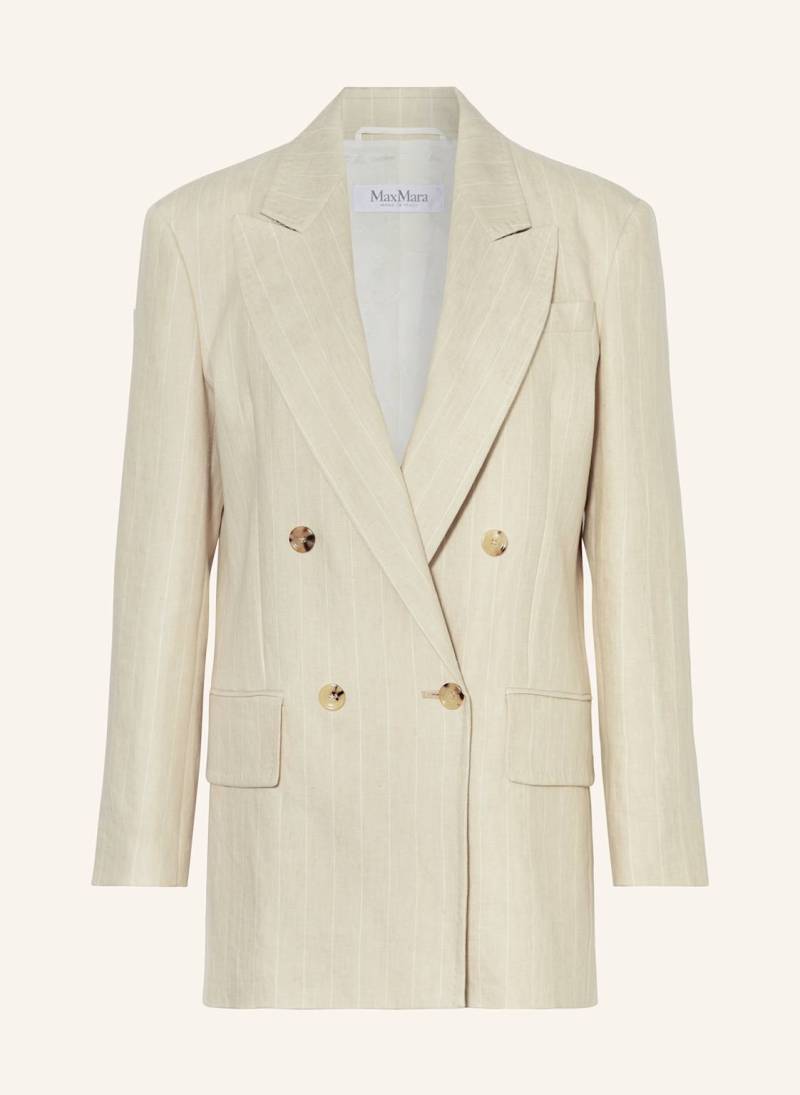 Max Mara Longblazer Gerla Aus Leinen beige von Max Mara