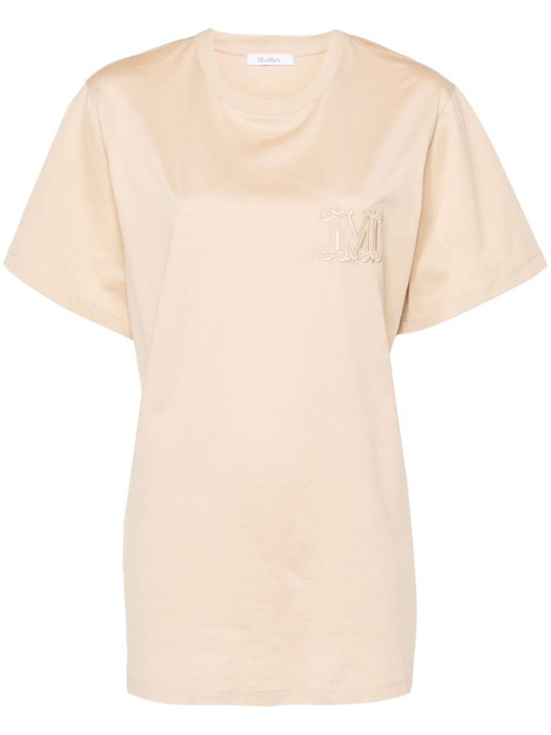 Max Mara Mango logo-embroidered T-shirt - Neutrals von Max Mara