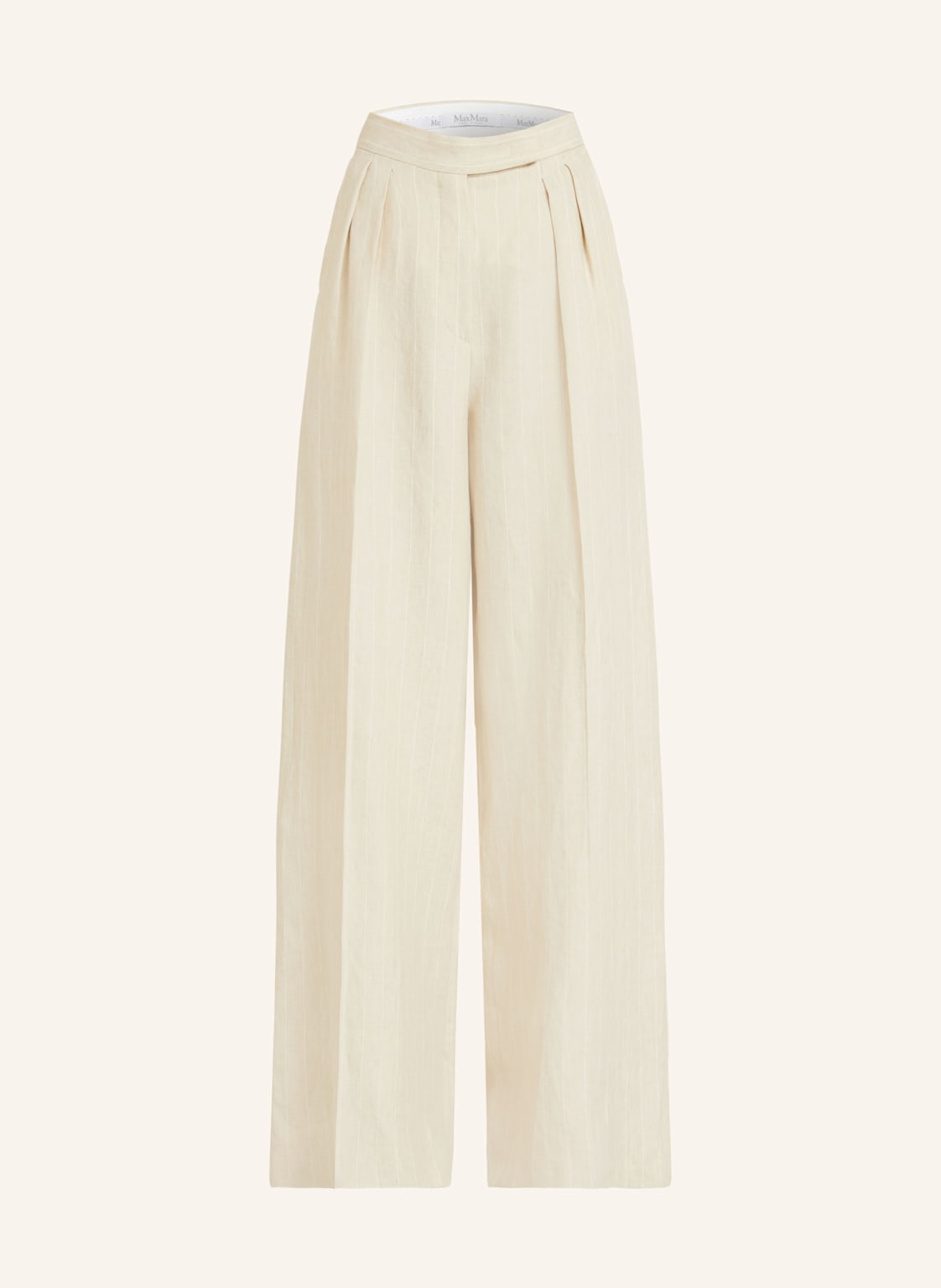 Max Mara Marlenehose Rauche Aus Leinen beige Max Mara Marlenehose Rauche Aus Leinen beige von Max Mara