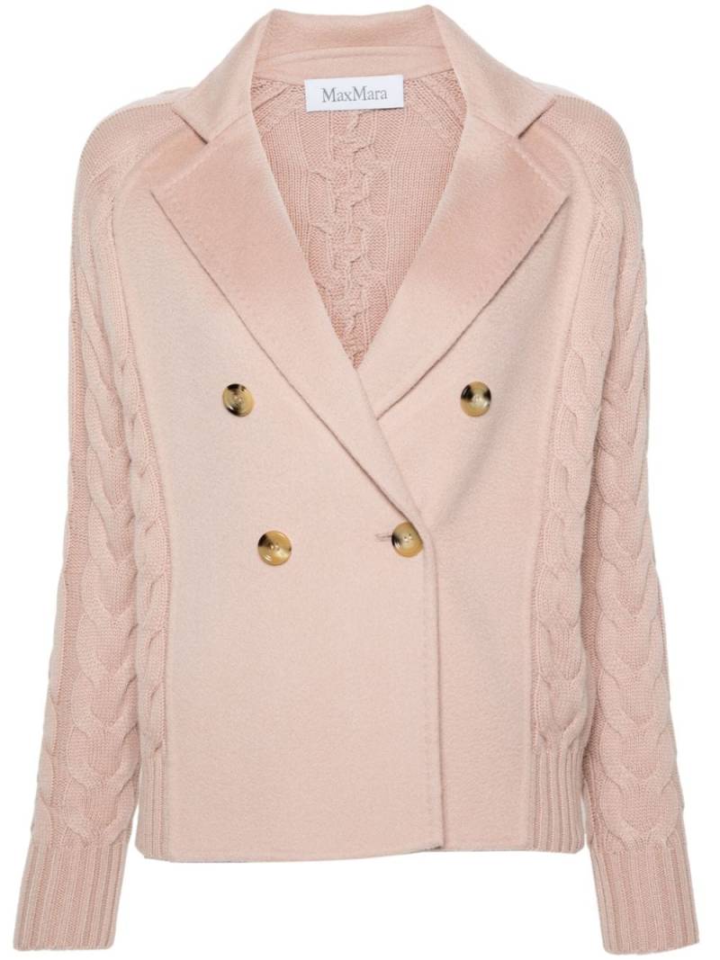 Max Mara Micio cable-knit cardigan coat - Pink von Max Mara