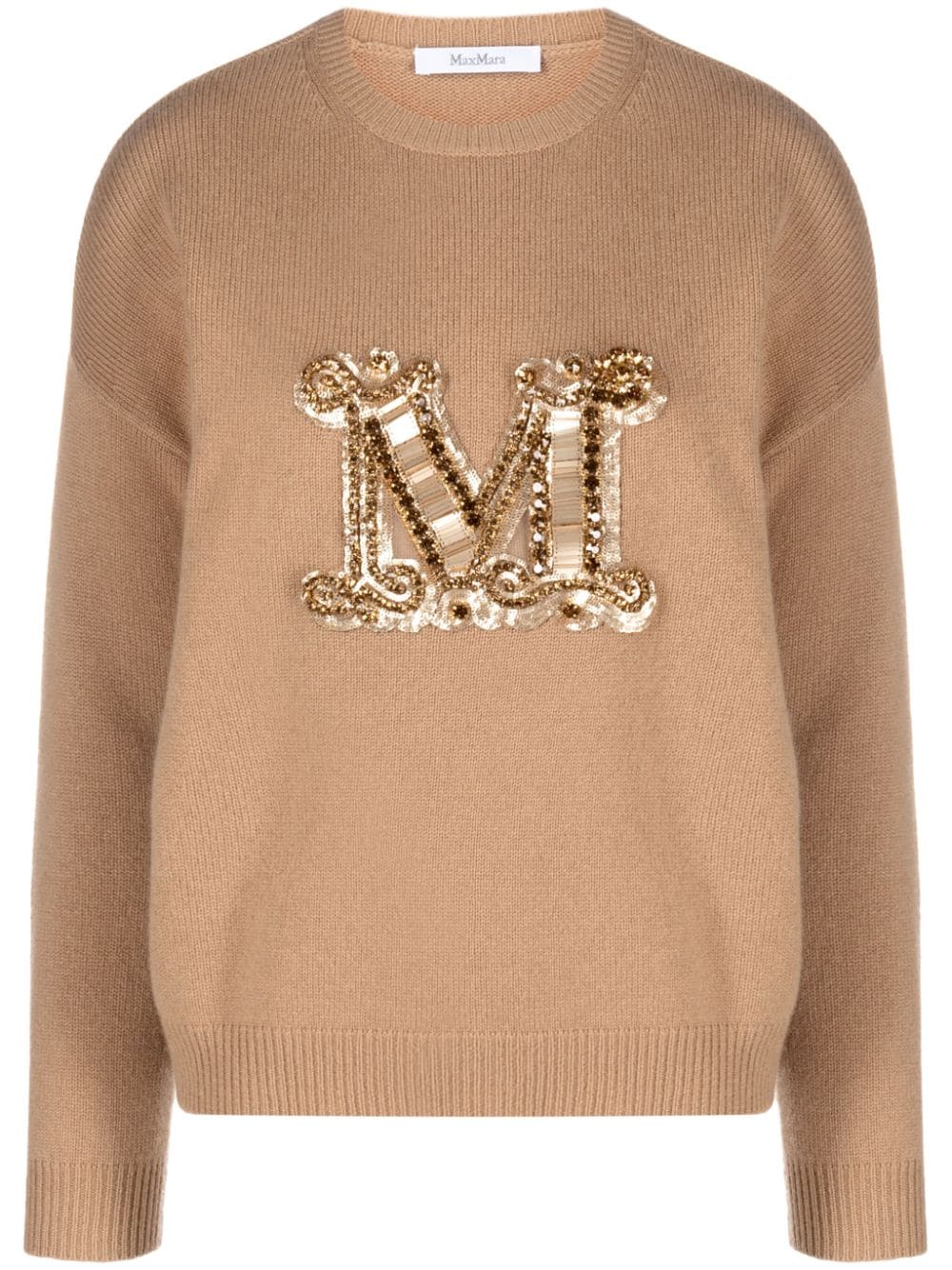 Max Mara Palato logo-embellished jumper - Brown von Max Mara