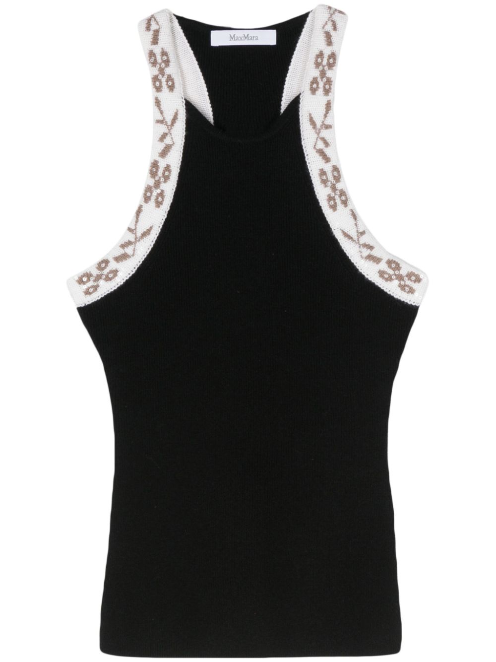 Max Mara Pleiadi sequin-embellishment top - Black von Max Mara