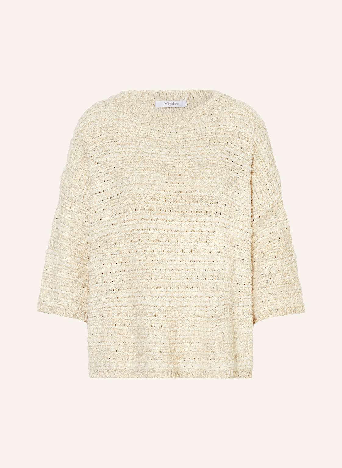 Max Mara Pullover Arda Mit Glitzergarn Und 3/4-Arm beige von Max Mara