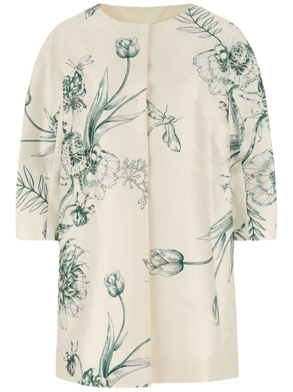 Max Mara Ruta Printed overcoat - White von Max Mara