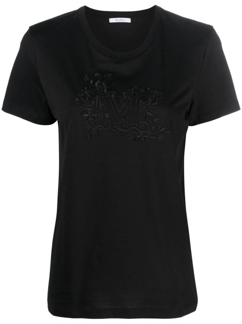 Max Mara Sacha monogram-embroidered cotton T-shirt - Black von Max Mara