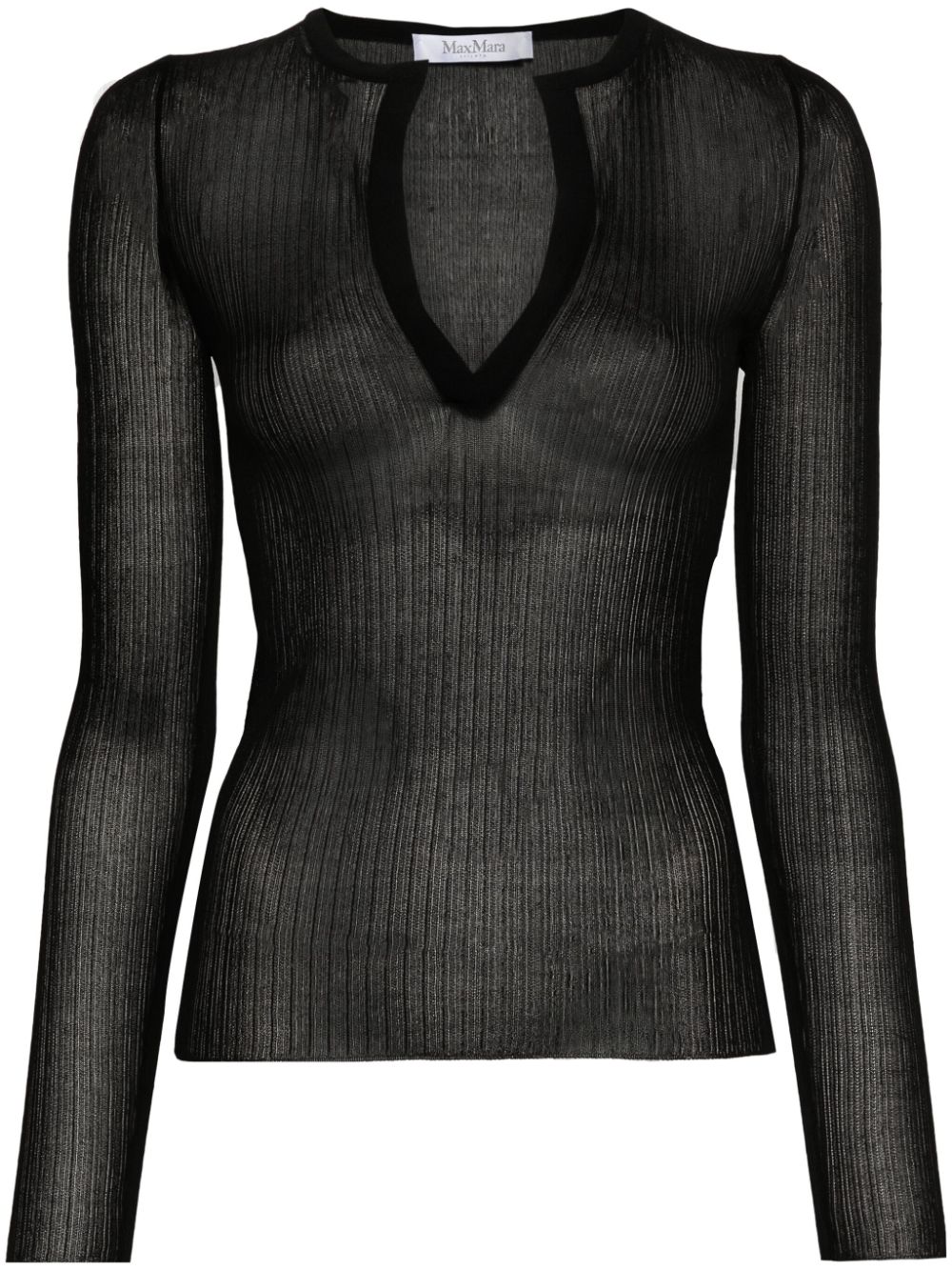 Max Mara Saggina ribbed silk jumper - Black von Max Mara