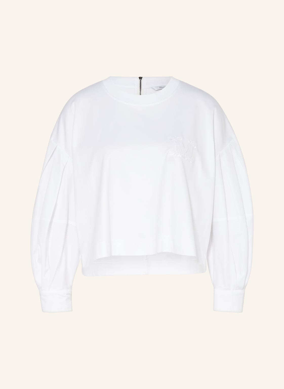 Max Mara Sweatshirt Dolly Im Materialmix weiss von Max Mara