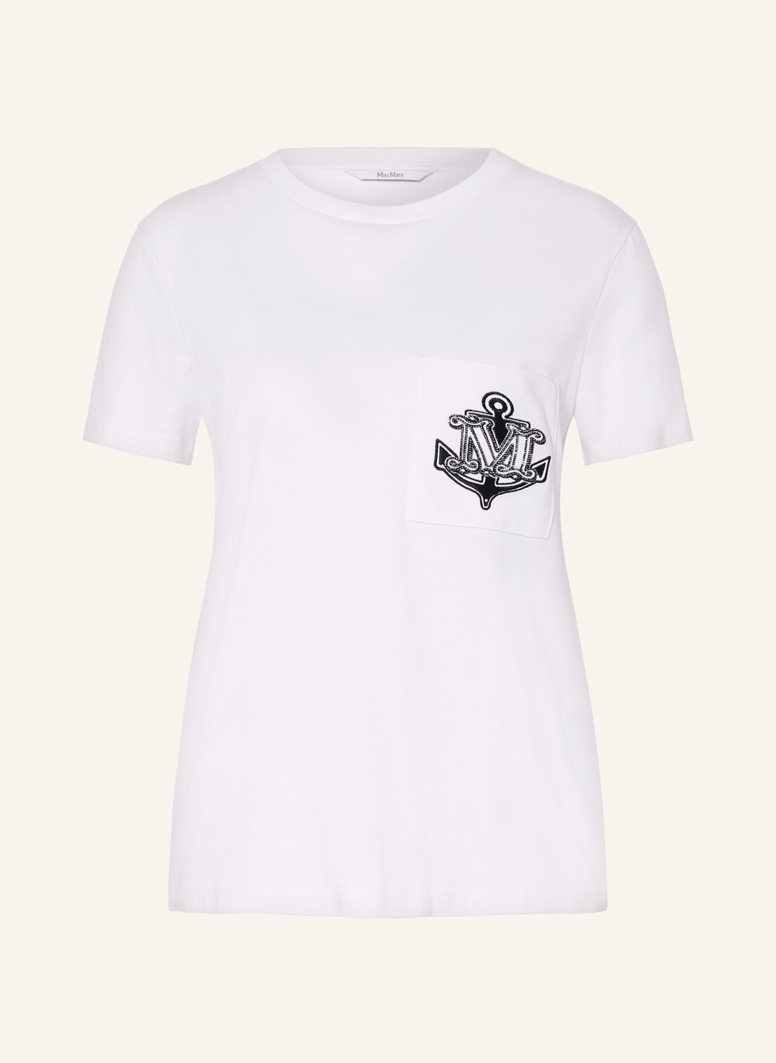 Max Mara T-Shirt Acacia Mit Schmucksteinen weiss Max Mara T-Shirt Acacia Mit Schmucksteinen weiss von Max Mara