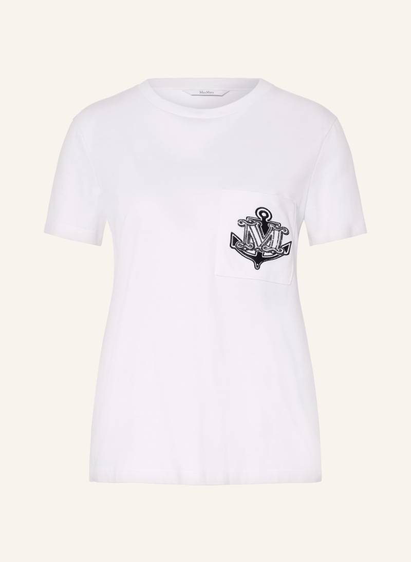 Max Mara T-Shirt Acacia Mit Schmucksteinen weiss von Max Mara