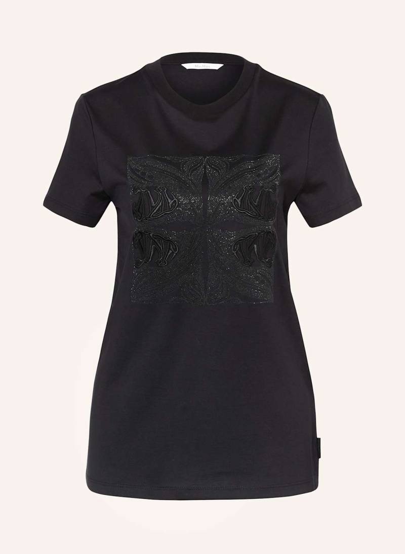 Max Mara T-Shirt Farad Mit Schmucksteinen schwarz von Max Mara