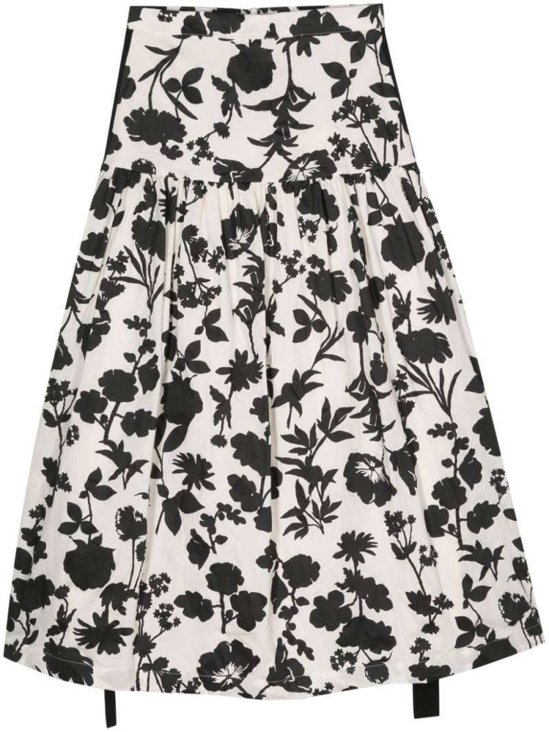 Max Mara Udente floral-print skirt - Black von Max Mara