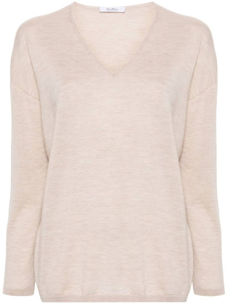 Max Mara V-neck cashmere jumper - Neutrals von Max Mara