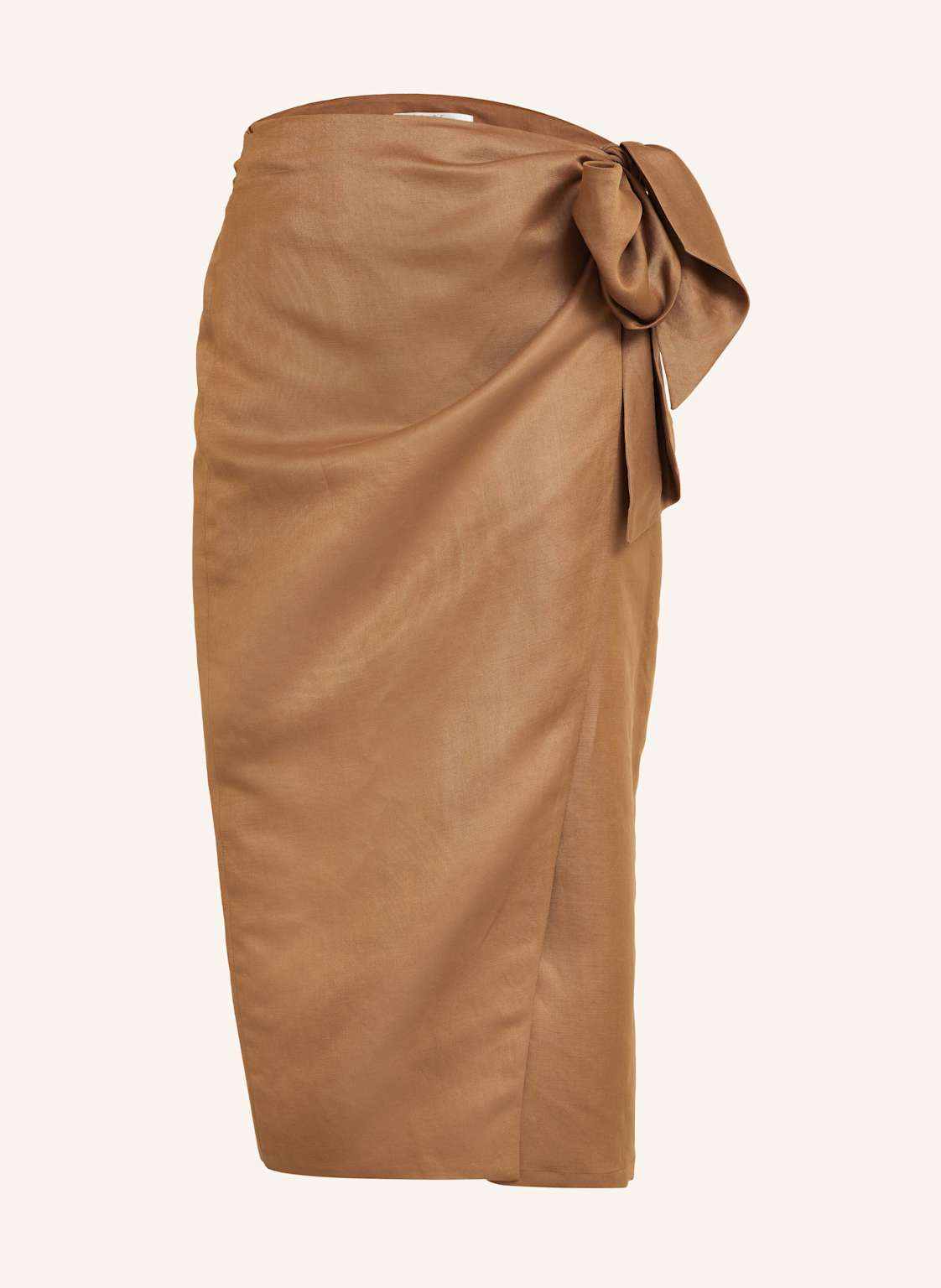 Max Mara Wickelrock Tequila Mit Seide Und Leinen braun Max Mara Wickelrock Tequila Mit Seide Und Leinen braun von Max Mara