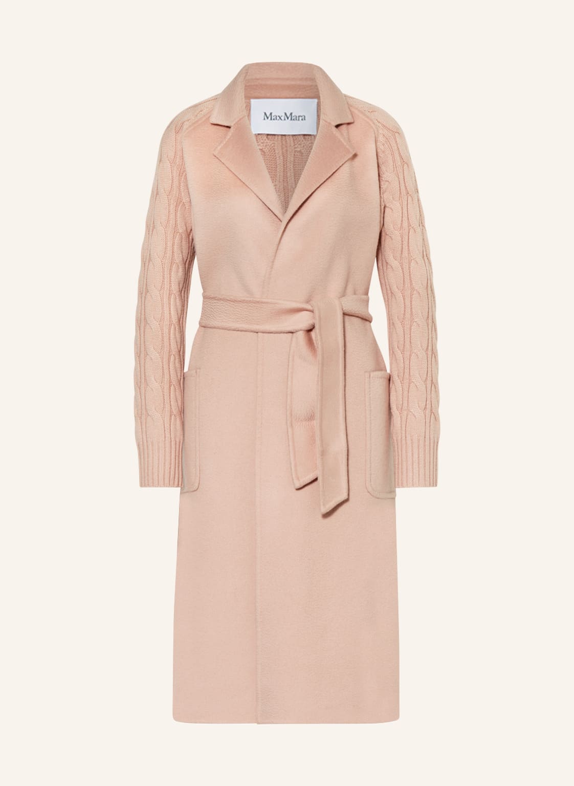 Max Mara Wollmantel Hello Im Materialmix rosa von Max Mara